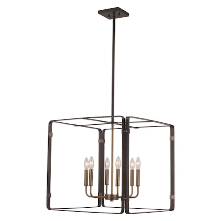 Trans Globe 6Lt Industrial Cage-Bk/Ag 11046 BK/AG